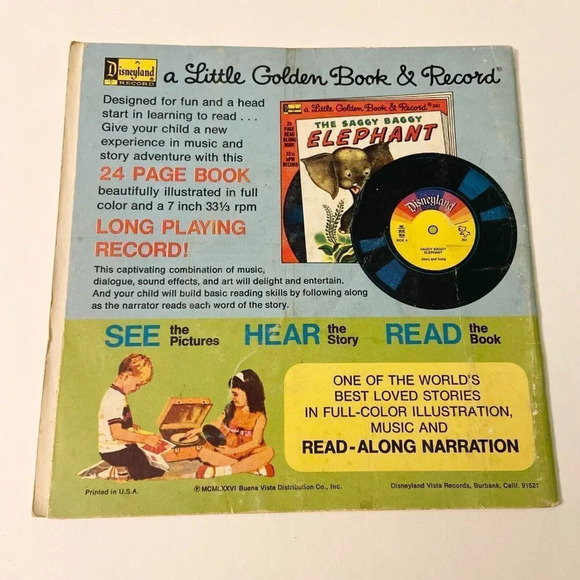 Vintage 1958 Rudolph The Red Nosed Reindeer Read Along Book Only No Record - Picture 2 of 12